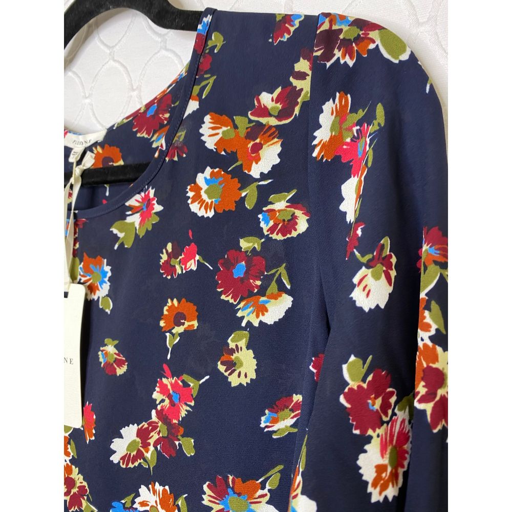 NWT Pleione Floral Tie Sleeve Blouse Size Small - Picture 3 of 4